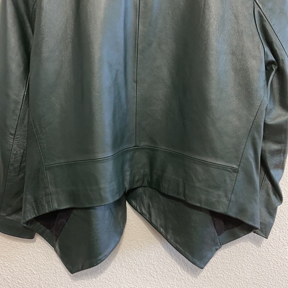 Rebecca Minkoff Emerald Green Leather Jacket - Picture 4 of 9